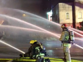 Fire at the 1800 block of E. Hastings St. just before 11 p.m. on Wednesday
