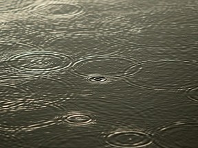 Rain falls near Duncan, B.C., on Sunday, January 3, 2021.