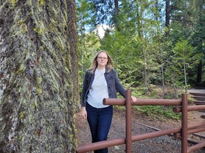 Author Lyndsie Bourgon, seen here in Wells Gray Provincial Park, has written about tree poachers in her new book Tree Thieves: Crime and Survival in North America's Woods.