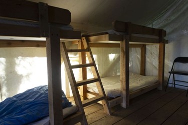 Bunk bed accommodations at the Cedar Coast Field Station on Vargas Island near Tofino, B.C. The station offers researchers, students and others the opportunity to live off-grid.