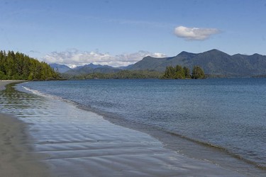 Beach on Vargas Island where the Cedar Coast Field Station offers researchers, students and others the opportunity to live off-grid.