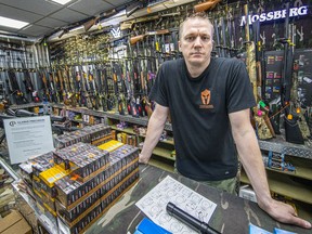 B.C. gun store owners like Jonas Carr of Siwash Sports in Chilliwack are reporting an increase in handgun sales after the federal government tabled legislation seeking to freeze the buying, selling, importing and trading of handguns.