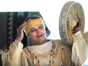 Dancing and drumming preceded the June 2022 unveiling of he vision for an indigenous-led 2030 Winter Games for Vancouver, Whistler and Sun Peaks. (NICK PROCAYLO/PNG)