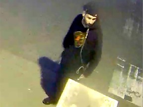 Police released this photo from a CCTV camera that shows the suspect in an assault against a homeless person.