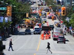 VANCOUVER, BC., June 22, 2022 - Scenes from E. Broadway Ave between Manitoba and Cambie St as City Council is set to vote on the controversial development plan in Vancouver, BC., on June 22, 2022. 
(NICK PROCAYLO/PNG) 

00096532A [PNG Merlin Archive]