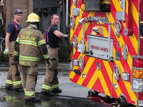 File photo of Port Coquitlam firefighters at an active scene.