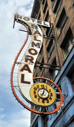 The Balmoral Hotel sign in 2009.