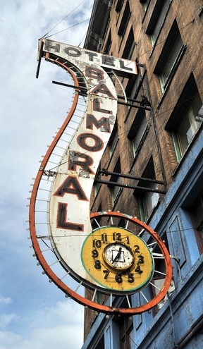 The Balmoral Hotel sign in 2009.