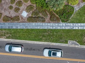 Solar power-generating sidewalks in Tampa, Florida from Vancouver-based company Solar Earth. Photo credit: Tony Sica Photography