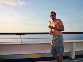 The writer Robin Esrock on his first cruise.