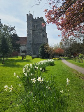 Holy Trinity Church is in Cookham, one of many picturesque towns along the Thames.