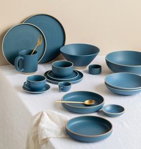 Lineage Ceramics blue collection.