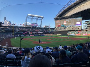 Nothing like a summer night at the ballpark, and the Seattle Mariners’ T-Mobile Park is one of the best in the majors. CREDIT: Andrew McCredie