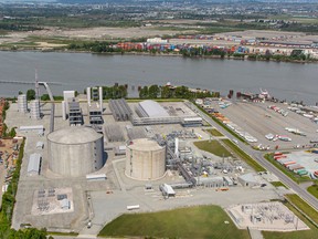 An architect's rendering showing the proposed Phase 2 expansion of Fortis B.C.'s liquefied natural gas facility on Tilbury Island in Delta.