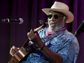 Taj Mahal performs at Living History Live: Celebrating Taj Mahal's 80th Birthday at The GRAMMY Museum on June 16, 2022 in Los Angeles, California.