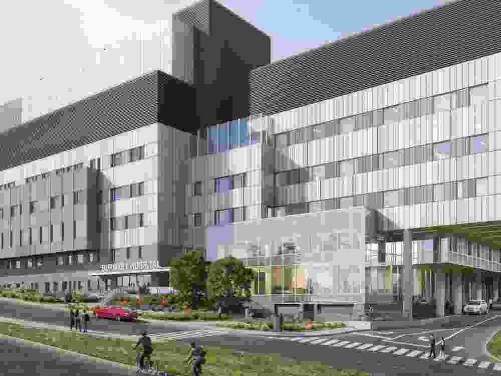 A rendering of what the redeveloped Burnaby Hospital will look like when it is completed. Construction is scheduled to be finished in 2026. Photo courtesy Fraser Health