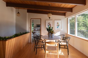 The dining room of the Brooks' house in North Vancouver's Delbrook neighbourhood.