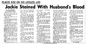 La historia de Jack Brooks sobre Jacqueline Kennedy en el Vancouver Sun del 23 de noviembre de 1963, el día después del asesinato de su esposo, el presidente estadounidense John F. Kennedy.