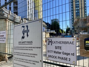 Even though UBC’s Brock Commons Tallwood House (background right) was built in 2017, the new residences of Brock Commons Phase 2 are being constructed with concrete.