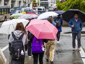 Cool, rainy weather returns to Vancouver at the tail end of Canada Day weekend.