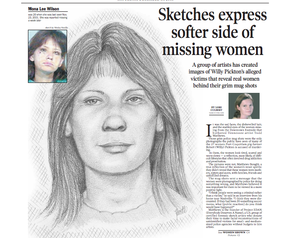 Sketch of Mona Lee Wilson by Wesley Neville