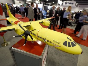 A model of the Airbus C295 fixed wing search and rescue aircraft.