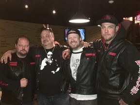 Zale Coty, Hells Angels associate and member of the Throttle Lockers biker gang, second from left.