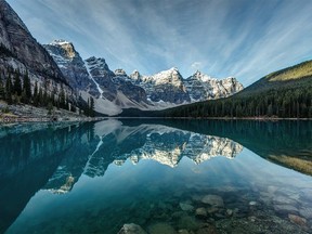 Moraine Lake in Banff National Park. Parks Canada has announced changes to the shuttle system between the lake and the town of Banff.