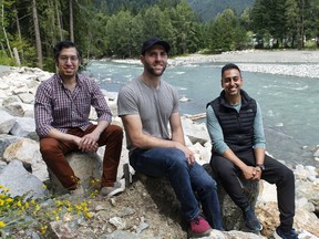 Dr. Aseem Grover (right) with fellow doctors Dr. Stefan Patrascu (left) and Dr. Benjamin Love (centre) in Hope.