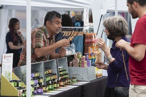 Thousands of people turned out for the Khatsahlano Street Party on West 4th Ave. in Vancouver on Saturday. Spanning 10 blocks along West 4th Ave., the event is Vancouver's largest free music and arts festival and incorporates area businesses.
