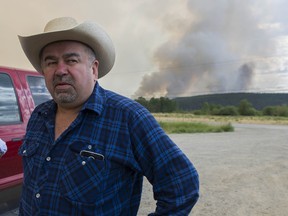 Tsilhqot'in Nation chairman Joe Alphonse near Williams Lake during the terrible fire season in 2017.