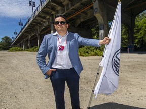 Wilson Williams is an elected councillor with the Squamish First Nation, photographed at the site of the planned Sen̓áḵw development.