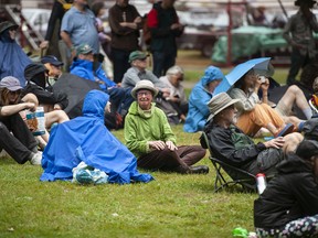 Spirits weren't dampened by brewing rain clouds on Vancouver's Jericho Beach on Saturday as throngs of people turned out for the 45th annual Vancouver Folk Festival.  Musicians, vendors and food trucks entertained the crowd at the family-friendly event.