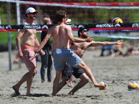 It should be sunny and warm by Sunday afternoon, so maybe some beach volleyball at Kits Beach? But wear your sunscreen because the UV index is very high.