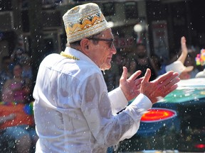 Action scenes from the Pride Parade on Denman St. in Vancouver, BC., on July 31, 2022.