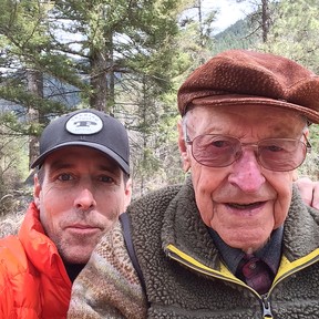 Handout photo of John Mitchell (right) and John Ohler on a craft brewing road trip around B.C. in 2018. John Mitchell and Frank Appleton opened the first microbrewery in Canada, Horseshoe Bay Brewery, in 1982.