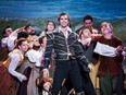 Daniel Curalli (centre) stars as Shakespeare in the Theatre Under the Stars production of Something Rotten! which runs until Aug. 27 at the Malkin Bowl in Stanley Park.