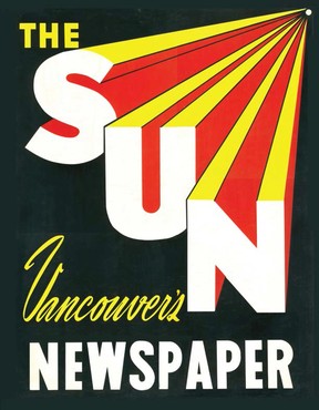 Vancouver Sun tram ad, 1930s/40s.