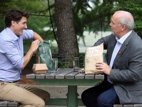 Romer friends? Prime Minister Justin Trudeau and B.C. Premier John Horgan on July 8, 2021.