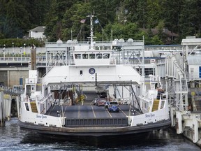 The cancelled evening sailings of the Skeena Queen between Swartz Bay and Fulford are the result of crew shortages, B.C. Ferries says. DARREN STONE, TIMES COLONIST