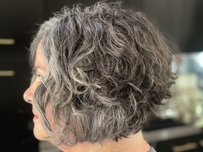 After: The final result is a soft and bouncy curly style long lasting finish. My client was so pleasantly surprised at how curly we were able to get it with such minimal effort. Photo: Nadia Albano. For Makeover column on Aug. 14, 2022. [PNG Merlin Archive]