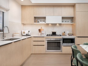 The display suite for the Elmwood development features the Light Oak finish and showcases the Coquitlam project’s emphasis on clean lines and a timeless esthetic.