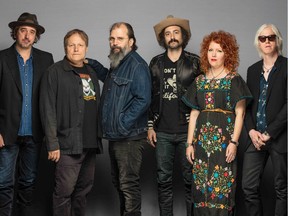 Steve Earle & the Dukes, from left, Brad Pemberton, Kelley Looney, Earle, Ricky Ray Jackson, Eleanor Whitmore and Chris Masterson.