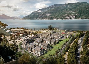 Artist's rendering of Britannia Beach Townhomes.