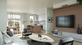 Homebuyers can customize their new home ahead of time with Adera's iD by Me program that allows them to see what the color palettes will look like in their chosen unit and select the one they prefer.