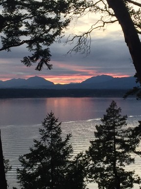 Stunning water views from DeCourcy Island.