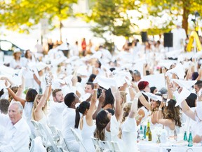 The napkin wave is a signature moment at Le Diner en Blanc in Vancouver.