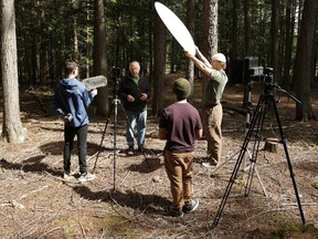 Mount Sentinel Academy of Media and Performance students on set working with environmentalist Herb Hammond in May 2022. Photo: Jacy Schindel.