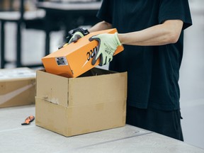 A product is authenticated and prepared for shipment at StockX.