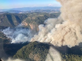 The Keremeos Creek wildfire outside Penticton on B.C. Day long weekend.